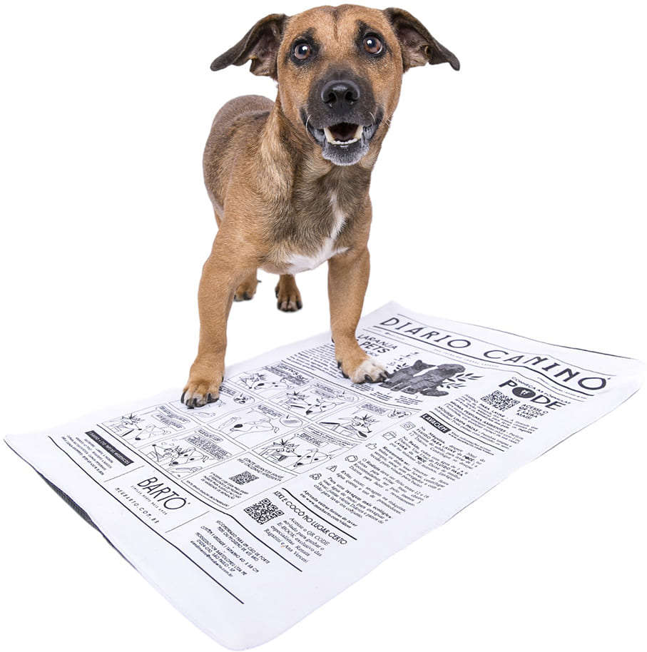Tapete Higiênico Lavável Meu Bartô Diário Canino para Cães Raças Mini - Tam. Único