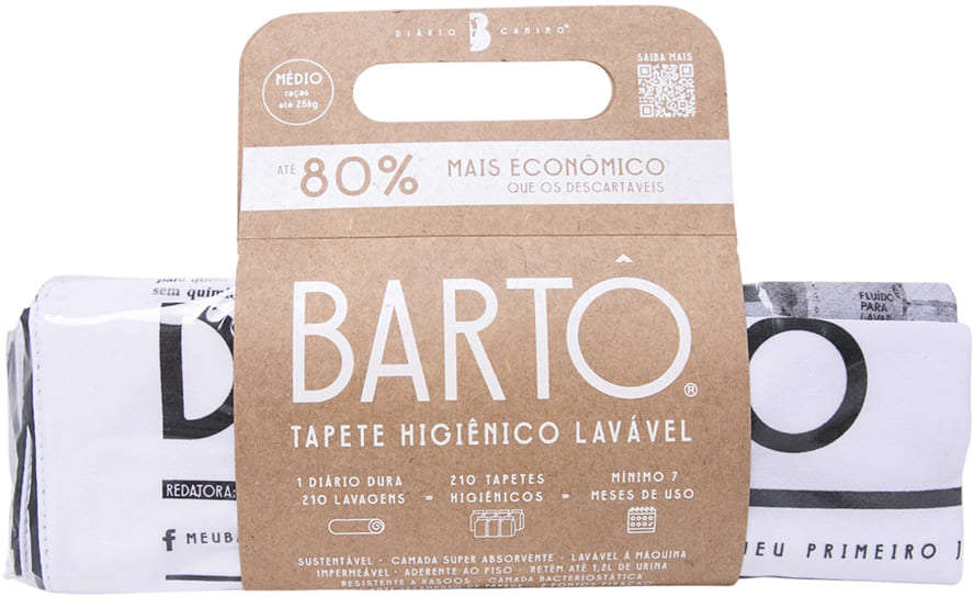 Tapete Higiênico Lavável Meu Bartô Diário Canino - Cães até 25Kg