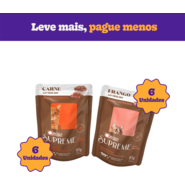 Kit Ração Úmida Quatree Supreme Carne e Frango para Gatos Castrados - 12 Unidades
