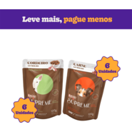 Kit Ração Úmida Quatree Supreme Carne e Cordeiro para Cães Adultos - 12 Unidades

