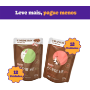 Kit Ração Úmida Quatree Supreme Frango e Cordeiro para Cães Adultos - 24 Unidades