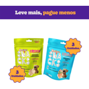 Kit Biscoito Quatree Snacks Crock para Cães Adultos Sabor Mix e Tradicional - 6 Unidades