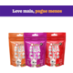Kit Snack Quatree para Gatos Adultos Sabor Salmão, Frango Pele e Pelo e Bola de Pelo