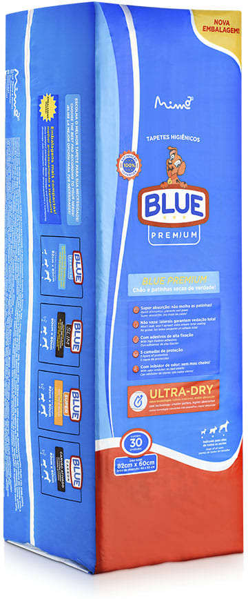 Tapete Higiênico Blue Premium - 30 Unidades