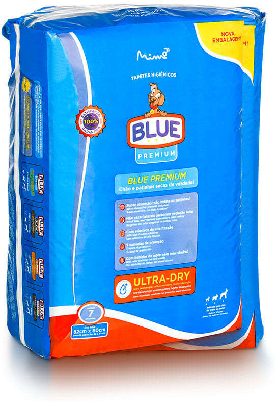 Tapete Higiênico Blue Premium - 30 Unidades