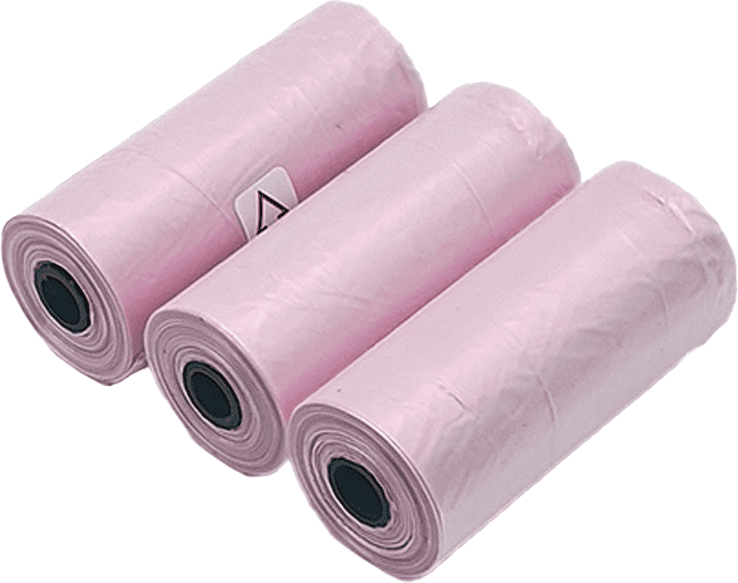 Refil Cata Caca Kroco Rosa Biodegradável - 3 Rolos