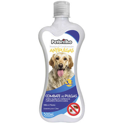 Shampoo e Condicionador Petbrilho Antipulgas 3 em 1