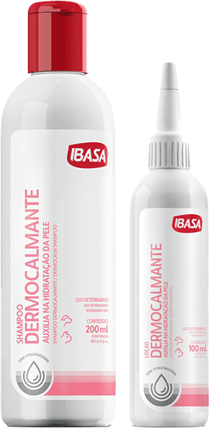 Kit Ibasa Sampoo e Loção Dermocalmente para Cães e Gatos - KIT