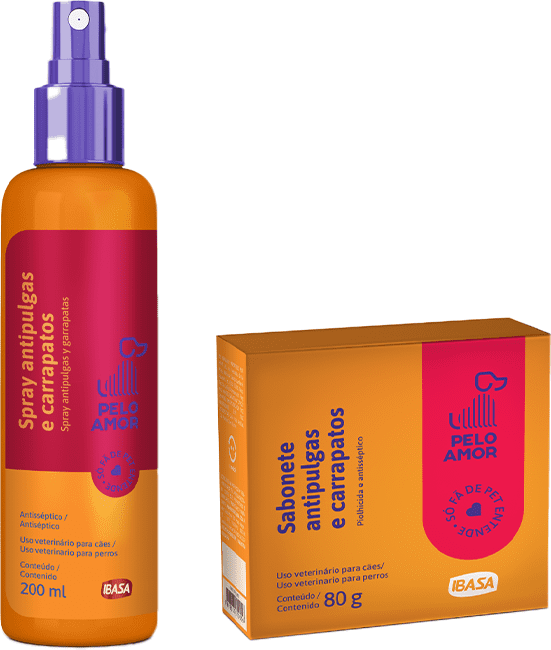Kit Ibasa Sabonete e Spray Antipulgas Ibapet para Cães - KIT
