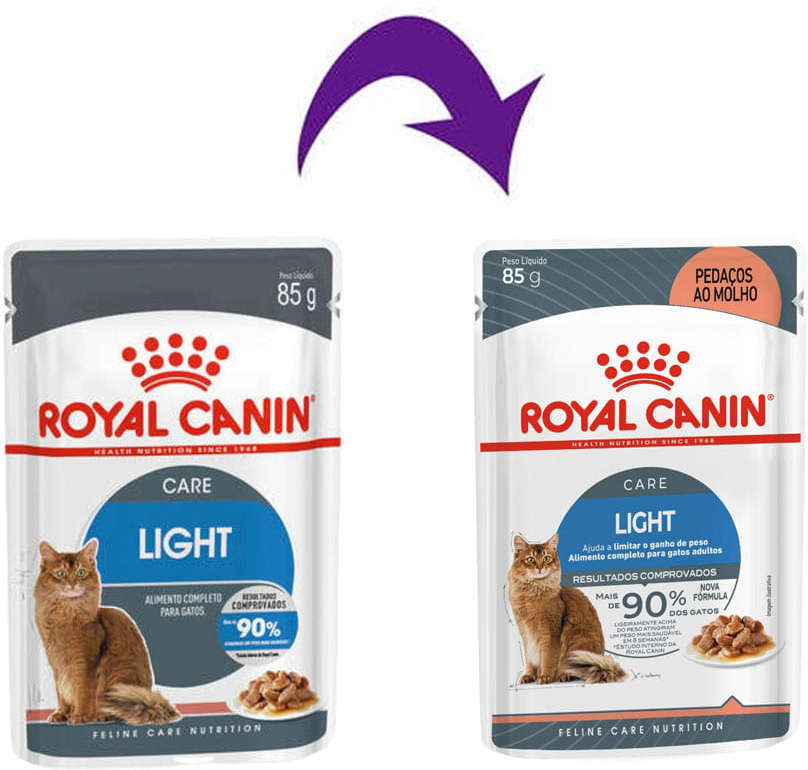 Ração Úmida Royal Canin Sachê Light Weight Care para Gatos - 85 g