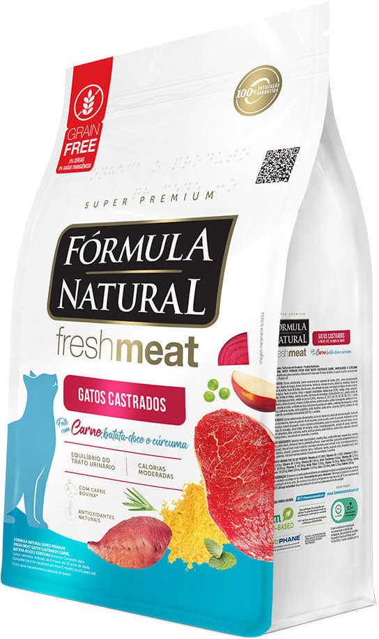 Ração Seca Fórmula Natural Fresh Meat Carne para Gatos Castrados - 1Kg