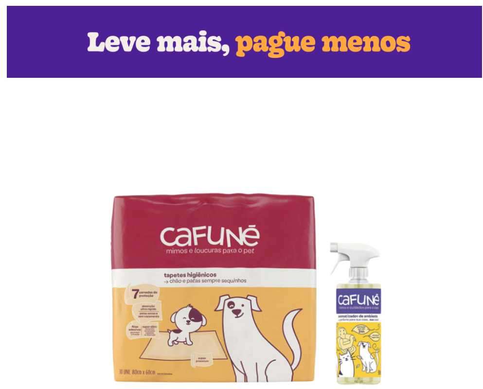 Kit Tapete Higiênico Cafuné + Aromatizador de Ambiente Cafuné  - KIT