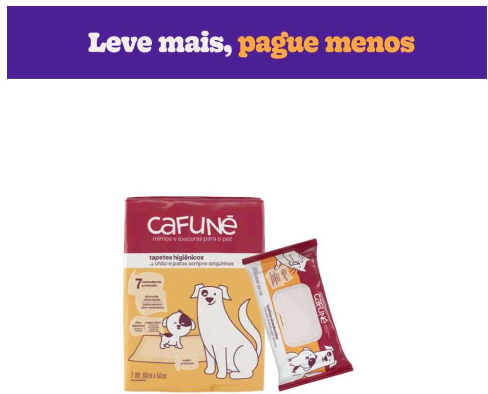 Kit Tapete Higiênico Cafuné + Toalha Umedecida Cafuné - KIT