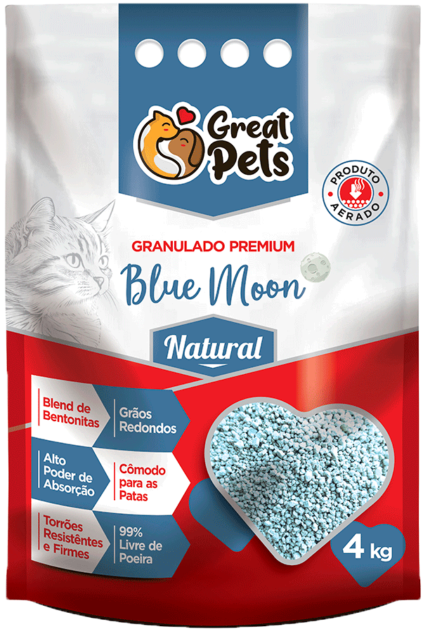 Areia Higiênica Great Pets Bentonita Esférica Premium para Gatos - 4Kg