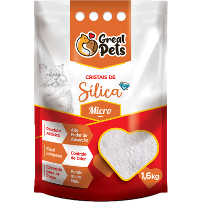 Areia Sílica Great Pets Fina para Gatos