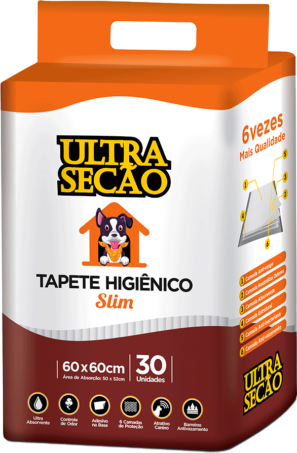 Tapete Higiênico Ultra Secão Carvão Ativado 60x60 para Cães - 30 Unidades.