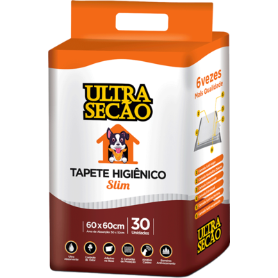 Tapete Higiênico Ultra Secão Carvão Ativado 60x60 para Cães