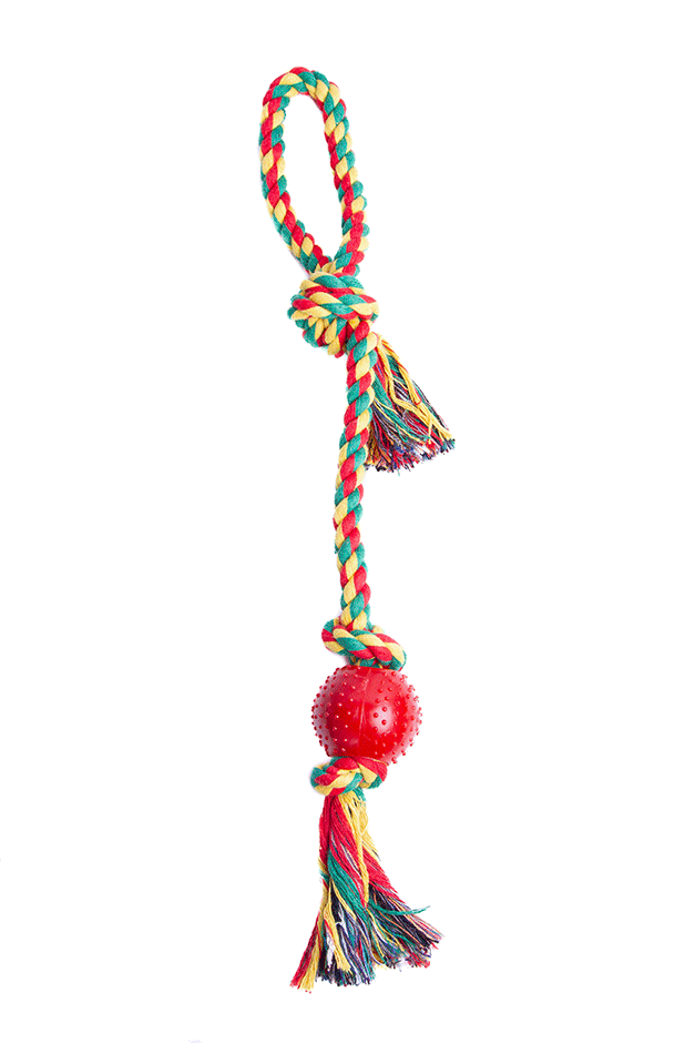 Brinquedo Kroco Mordedor Bolinha com Corda para Cães - Tam. Único