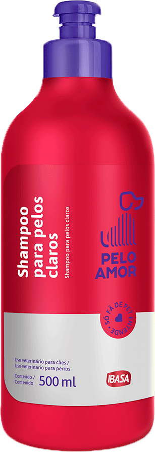 Shampoo Ibasa Pelo Amor para pelos Claros para Cães - 500 mL