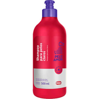 Shampoo Ibasa Pelo Amor para pelos Claros para Cães e Gatos