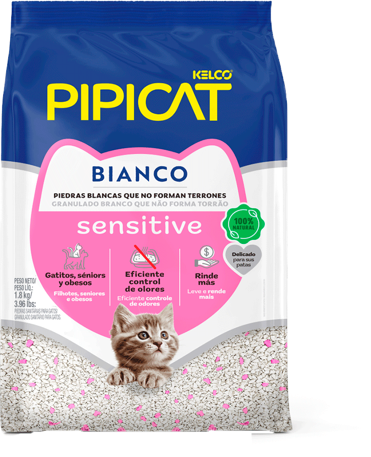 Granulado Sanitário Pipicat Bianco Sensitive - 1,8Kg