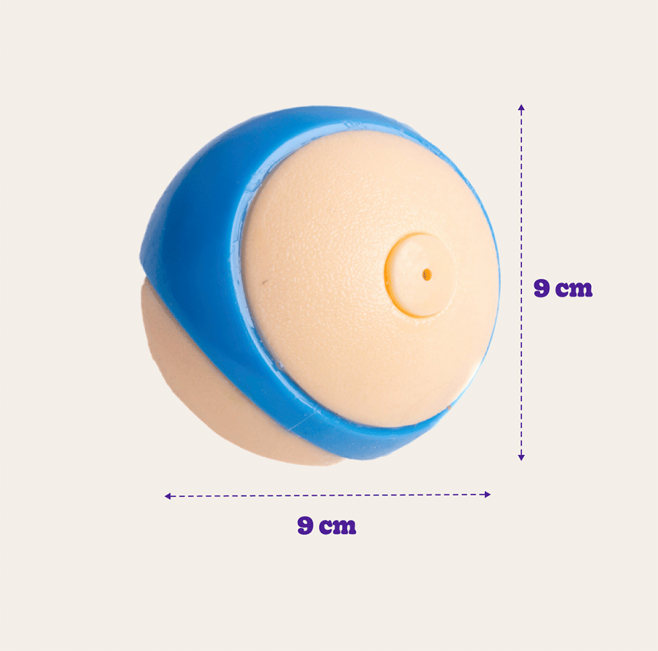 Brinquedo Kroco Bolinha de Borracha Apito Azul para Cães - Tam. G