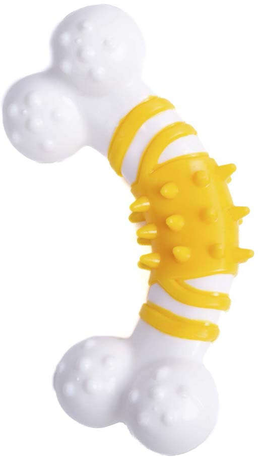 Brinquedo Kroco Mordedor Osso Amarelo para Cães - Tam. Único