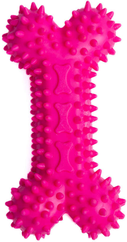 Mordedor Kroco Osso Recheável Rosa para Cães - Tam. P