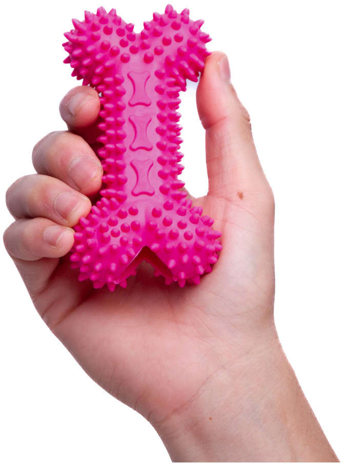 Mordedor Kroco Osso Recheável Rosa para Cães - Tam. P