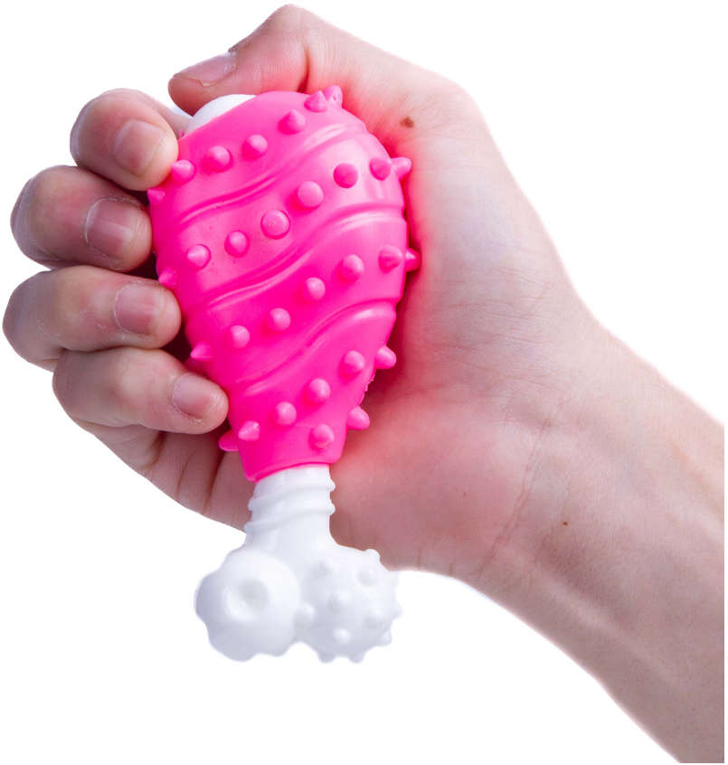 Mordedor Kroco Coxa Rosa para Cães - Tam. Único
