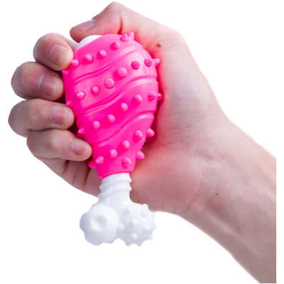 Mordedor Croco Coxa Rosa para Cães