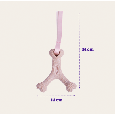 Mordedor Kroco Wishbone Texturizado Wood Bege para Cães
