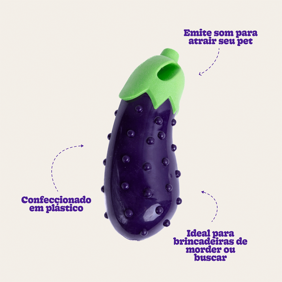 Brinquedo Kroco Berinjela para Cães - Tam. Único
