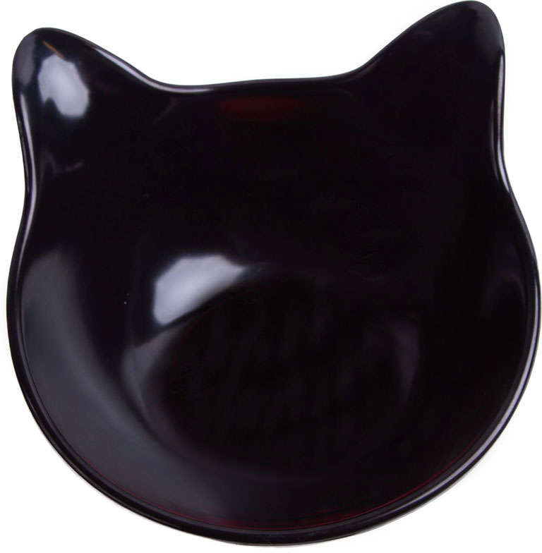 Comedouro Krocos Melamina Preto para Gatos - 600 mL