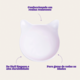 Comedouro Kroco Melanina Branco para Gatos