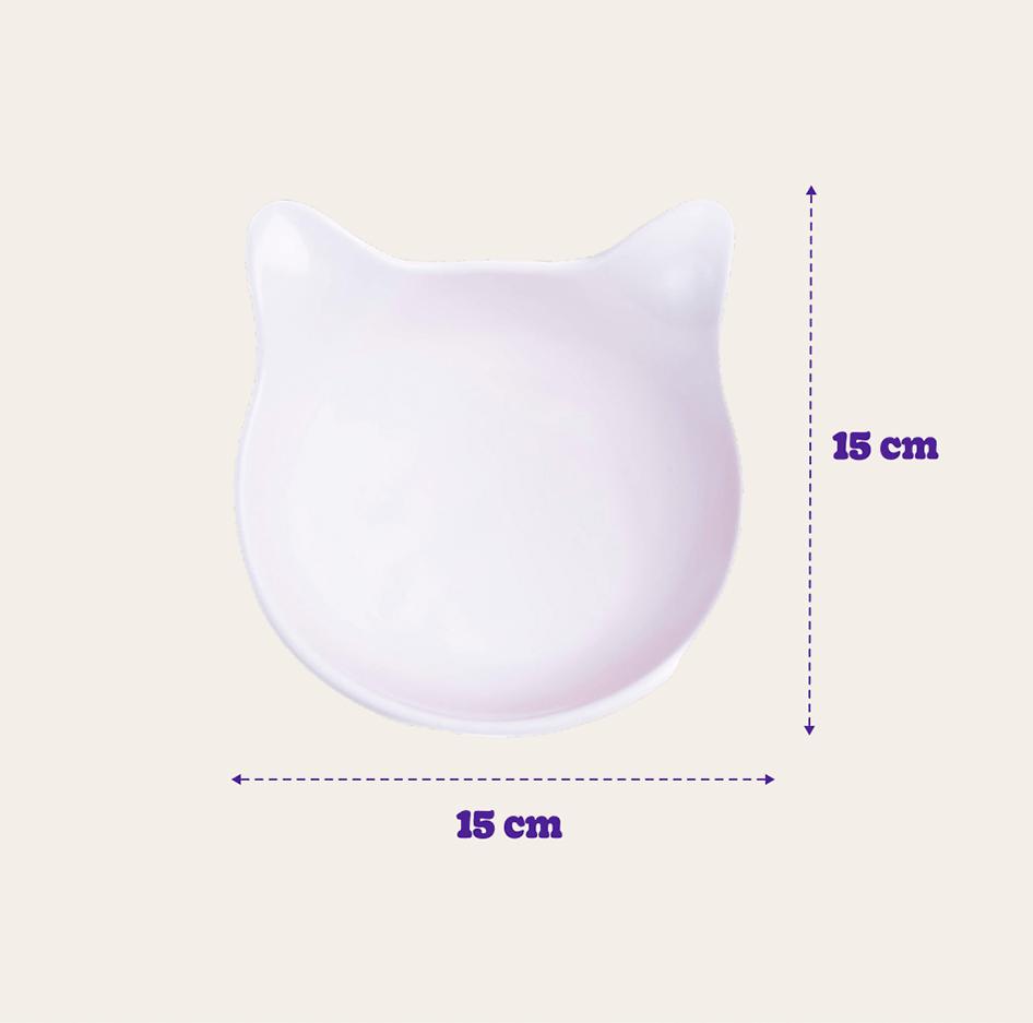 Comedouro Kroco Melanina Branco para Gatos - 600 mL