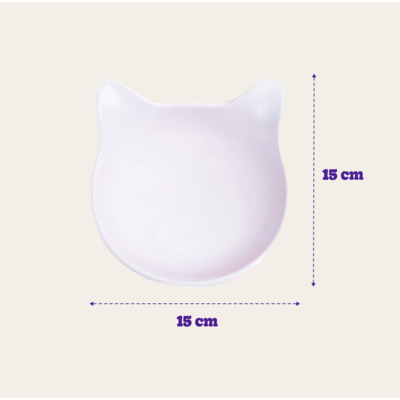 Comedouro Kroco Melanina Branco para Gatos