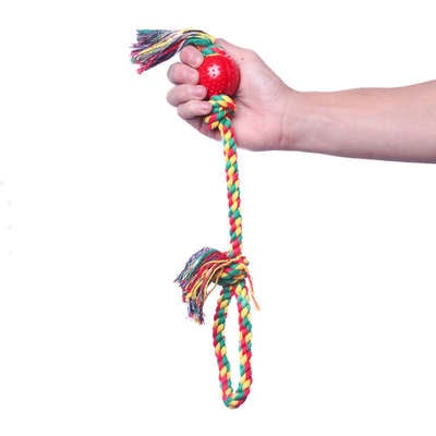 Brinquedo Kroco Mordedor Bolinha com Corda para Cães