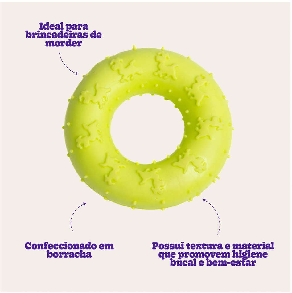 Mordedor Argola Kroco Verde para Cães - Tam. Único