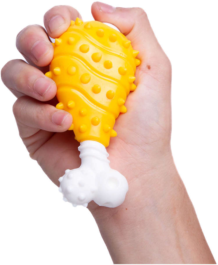 Mordedor Kroco Coxa Amarelo para Cães - Tam. Único