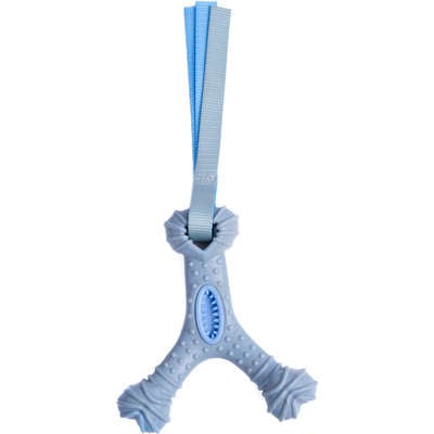 Mordedor Kroco Wishbone Texturizado Wood Azul Claro para Cães