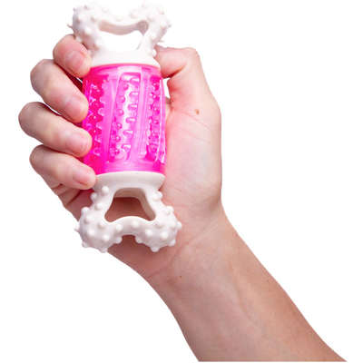 Mordedor Kroco Osso Massageador Rosa para Cães