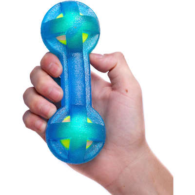 Mordedor Kroco Halteres com Bolinha de tênis Azul para Cães