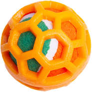 Mordedor Kroco TPR com Bolinha de Tênis Laranja para Cães - Tam. Único