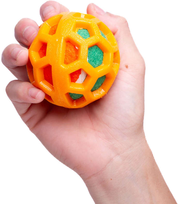Mordedor Kroco TPR com Bolinha de Tênis Laranja para Cães - Tam. Único