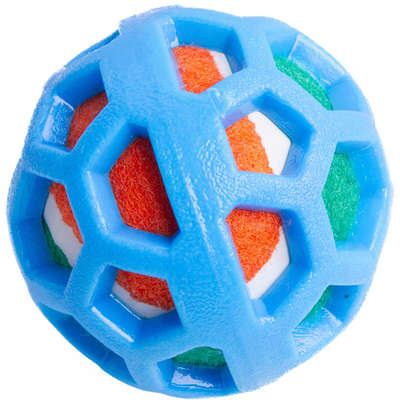 Mordedor Kroco TPR com Bolinha de Tênis Azul para Cães