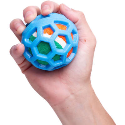 Mordedor Kroco TPR com Bolinha de Tênis Azul para Cães