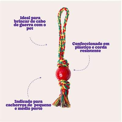 Brinquedo Kroco Mordedor Puxador Vermelho para Cães