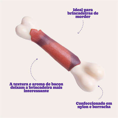 Mordedor Kroco Osso Sabor Bacon para Cães