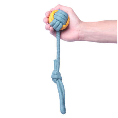Brinquedo Kroco Puxador Corda Azul/Amarelo para Cães